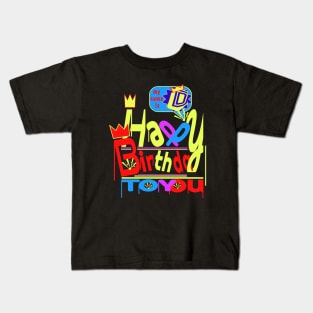 Happy Birthday Alphabet Letter (( D )) Dazzling Creative Design Kids T-Shirt
